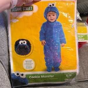 Sesame Street Cookie Monster Kids Costume - Bright Blue